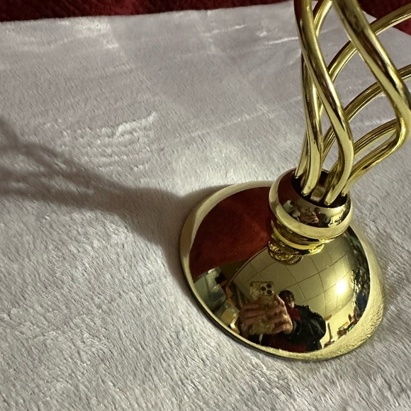 PartyLite Paragon Spiral Gold Tea Light Candle Holder Lamp Base. NO SHADE. 13.5” - Picture 6 of 12